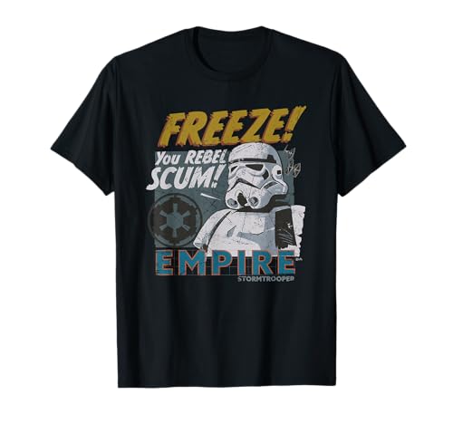T-shirt Star Wars Stormtrooper Freeze You Rebel Scum en coton