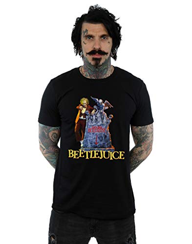 Absolute Cult Beetlejuice Men's Here Lies T-Shirt Black XXXX-Large