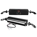 Jopwkuin Handlebar Stereo, USB Playback Waterproof Integrated Design Speaker Sound Bar for Motorbike