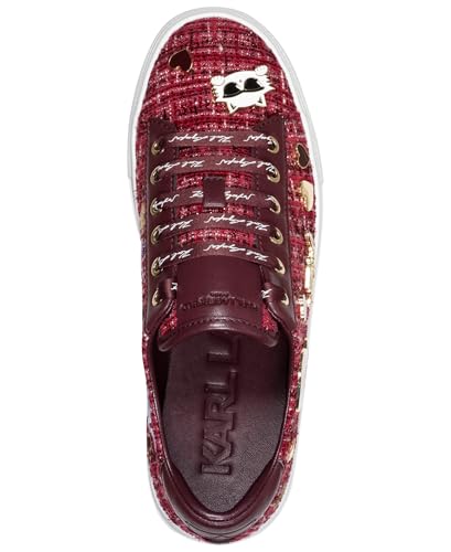 Image of Karl Lagerfeld Women's Cate Pins Tweed Lace up Sneaker