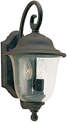 Sea Gull Lighting Generation 8459EN-46 Transitional Two Light Outdoor Wall Lantern from Seagull-Trafalgar Collection Dark Finish, Oxidized Bronze