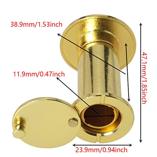 Safety Door Viewer Zczqc Wide Angle Heavy Duty Golden Door Peephole For 1-3/8Inch To 2-1/6Inch Door Door Viewer #TOP3