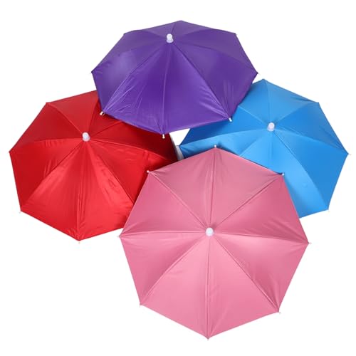 Chapeau parapluie garçon fille multi-fonctions | Protection soleil pluie outdoor voyage 4pcs