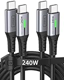 INIU 240W Cable USB C vers USB C, [2Pack 2m] PD3.0 Câble USBC Type C Charge Rapide pour iP...
