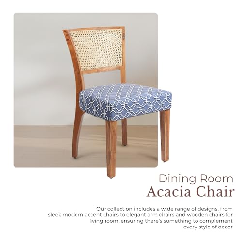 Image of Habere India-All the Cultures Fabricating India Chairs for Living Room | Wooden Furniture for Home | Dining Table Chair (50W x 48D x 87H cm)