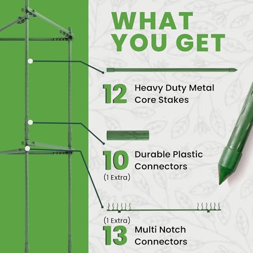 K-Brands Tomato Cage - Tomato Plant Stakes Support Cages, Trellis for Garden & Pots (Tall Upto 68 Inches)