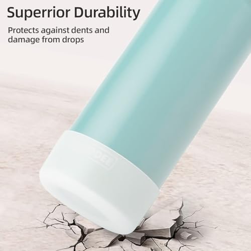 Image of koodee Water Bottle with Straw -12 oz Stainless Steel Double Wall Vacuum Insulated Water Bottle BPA Free Wide Mouth for School (Baby Blue)