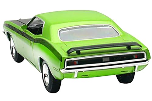 Muscle Car Barracuda 1970 1:25 Verde con Capó Negro miniatura 4