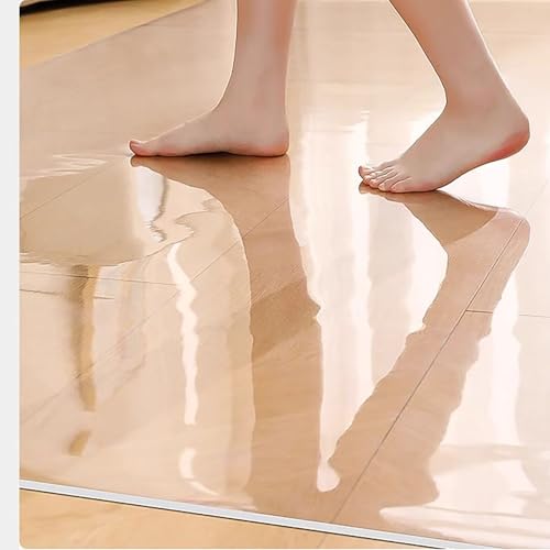 Tapis imperméable transparent de cuisine 1,5 mm protège-sol bureau chambre - 2