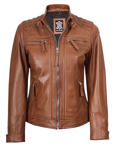 Image of Decrum Leather Jacket for Women - Real Lambskin Casual Leather Jackets Womens