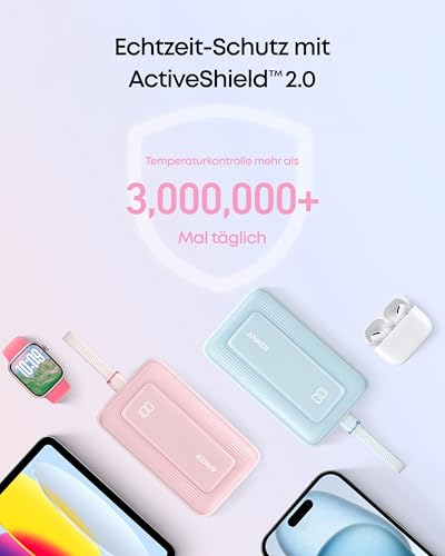 Anker Zolo Powerbank 20000mAh 30W Max, integriertes USB-C Kabel – Ansicht 6