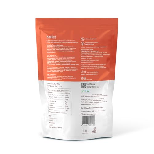 Image of Phalada Pure & Sure Organic Coconut Flour 350 Gm | 100% Natural Nariyal | Plant Based Food | Low Carb Nariyal| Make Coconut Milk, Breads, Cakes And Cookies | Keto Friendly Flour