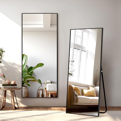 NicBex Full Length Mirror with Stand, 56"x19" Aluminum Alloy Fram...