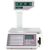 Wagi Do Druku Etykiet Komercyjnych, Cyfrowa Waga Do Kalkulacji Cen Z Termiczną Drukarką Etykiet, Dwustronny Wyświetlacz Lcd 30 Kg/60 Funtów, Do Sklepów Spożywczych