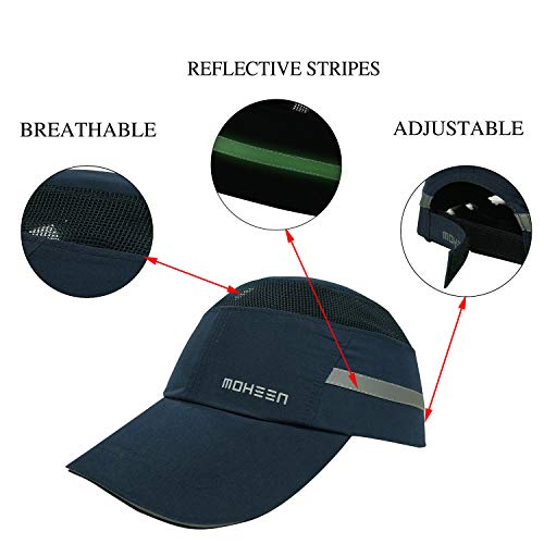Blue Baseball Bump Cap - Lightweight Safety Hard Hat Head Protection Cap Navy Blue-Short Brim #TOP5