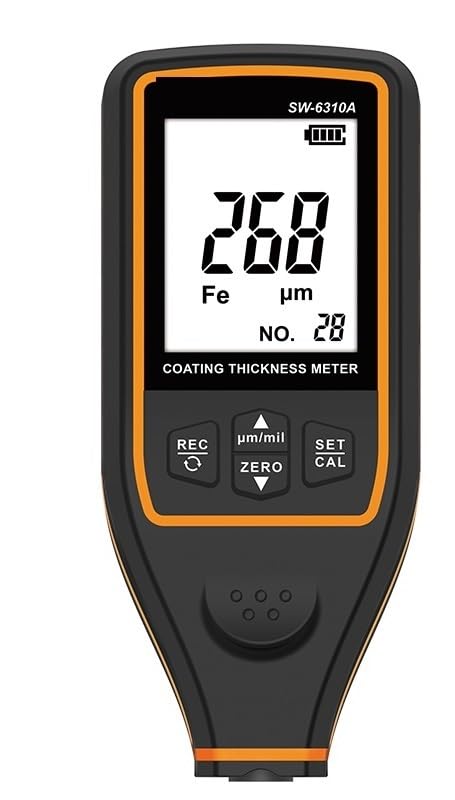 Paint Thickness Tester, SW-6310A/B Coating Thickness Meter Gauge 1700um Car Paint Film Tester Ceramic Metal Coating Automotive Paint Micrometer(SW-6310A) miniatura 1