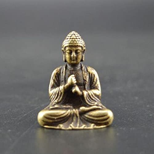 SPORTARC Statue de Bouddha chinois en cuivre pur et bronze Sakyamuni - Décoration de table