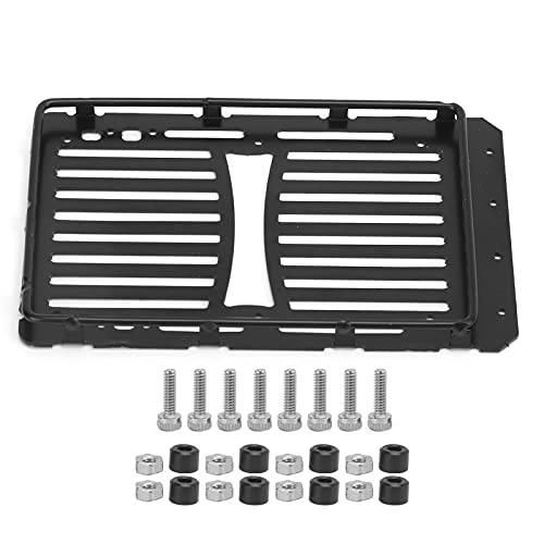plplaaoo RC Car Roof Rack Metal Luggage Carrier Accessory for Wrangler Axial SCX24 1/24 Remote Control RC Car Durable Iron Black 100x65x7mm