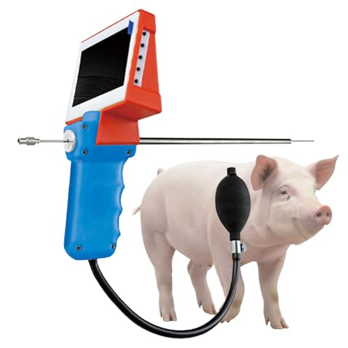 SEDAMORALLY Cattle Artificial Insemination AI Gun for Cows Cattle Visual w/Screen Easy Monitoring,HD Visual Breeding Device with Adjustable Light,Photo and Video Functions,for Farm & Ranch Pig