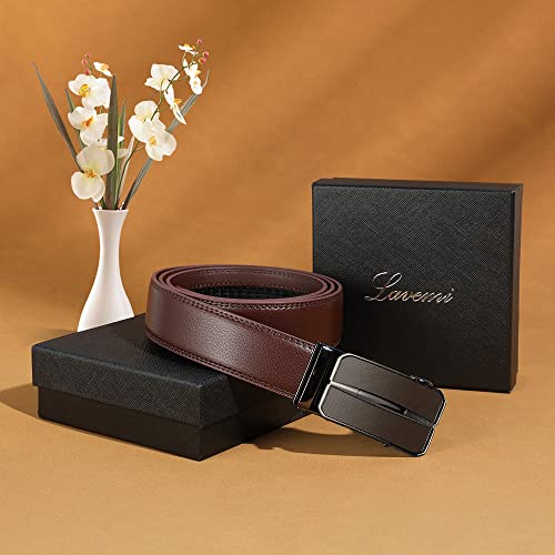 Image of Lavemi Men's Real Leather Ratchet Dress Belt with Automatic Buckle,Elegant Gift Box