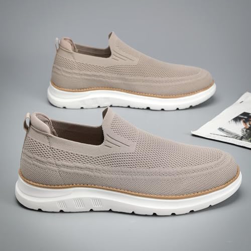 Image of Men's Walking Boat Shoes Slip On Casual Loafers Non Slip Comfortable Lightweight Work Driving Shoes