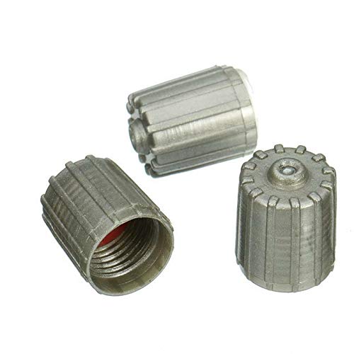 CENTAURUS (Pack of 100) Plastic Gray Tire Valve Stem Caps TPMS Tire Cap Gray Repalcement Replacement for Car Truck
