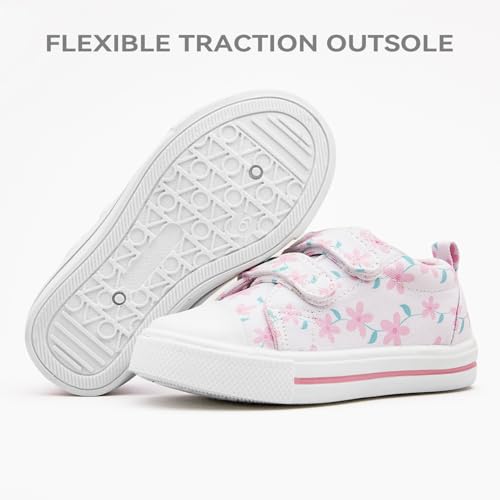 BlueKnot Toddler Canvas Shoes Boys and Girls Sneakers Hook and Loop Straps 5