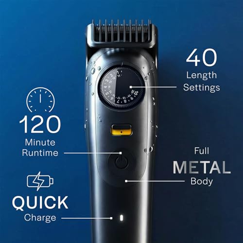 Image of Gillette Series 7 All-in-One Beard & Body Trimmer for Man (by Braun) with Fusion Proglide Razor | ProBlade Technology | 40 length settings with Metal Body for Face, Body, Head & Private Parts | Sensitive Body Comb for body grooming | 12 on top Attachments | 120 Min Runtime | 5 Min Quick Charge | 100% Waterproof