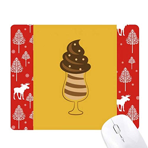 Crème glacée chocolat doux coupe tendance souris de Noël décoration forêt