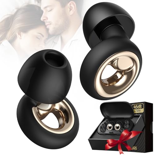 Image of Noise Cancelling Ear Plugs for Sleeping, 45dB Reusable Soft Silicone Earplugs for Snoring