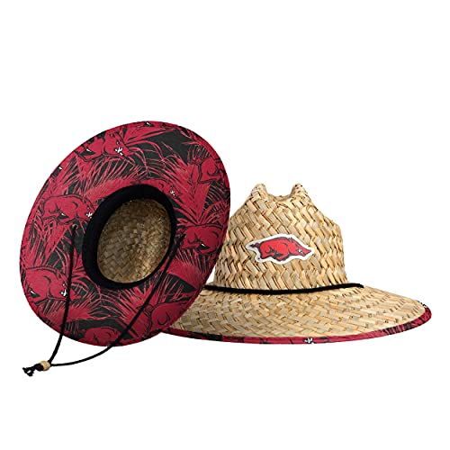 Image of FOCO Men's NCAA College Team Logo Floral Straw Sun Hat