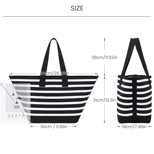 abshoo Large Beach Bag For Women Stripe Beach Tote Bag Ladies Large Gym Tote Carry On Weekender Travel Bag4