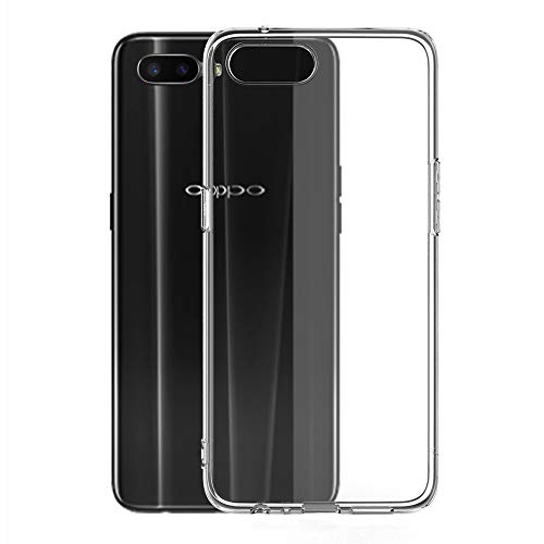 Muvit Pack OPPO RX17 Neo Funda Cristal Soft Transparente + Protector Pantalla Vidrio Templado Plano Marco Negro