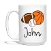 BigTees Custom Sport Coffee Mug | Personalized Sport Mug Gift | Soccer, Baseball, Basketball Mug | Kids Mug | 11oz, 15oz White Ceramic Cup