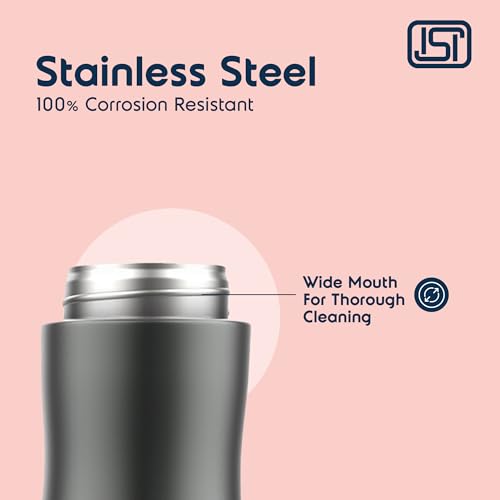 Image of Headway by rabitat Oslo Insulated Water Bottle 750 ml with Infuser | Hot 12 Hrs & Cold 24 Hrs | Triple Layer Vacuum Steel Flask | Leak-Proof, ISI Certified | 2-Year Warranty | Steller Grey