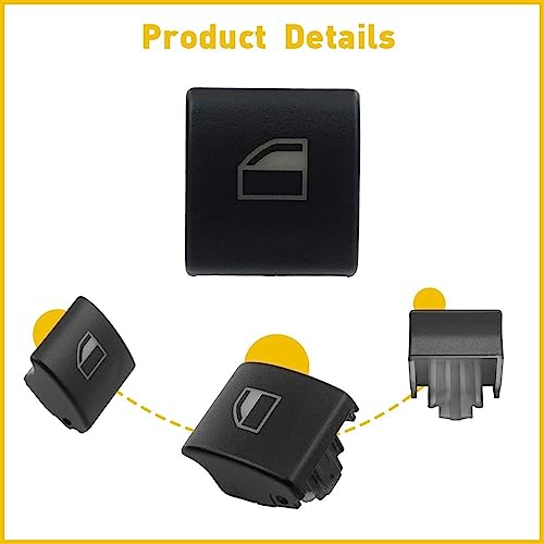 Capuchon de bouton de fenêtre BMW E46 E90 pièce de rechange ABS noir robuste - 2