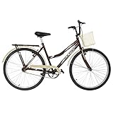 Bicicleta Ultra Bikes Summer Vintage Retrô Line Aro 26 Reforçada Freio V-Brake Marrom/Bege