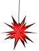 Produktbild Roter Weihnachtsstern zum Hängen - 3D Dekostern mit 18 Zacken - Durchmesser: 100cm (Jumbo) - Beleuchteter Hängestern für den Außenbereich (Wetterfest)