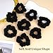 Satin Scrunchies for Women – 8PCS Black Silk Hair Ties – No Crease, Frizz-Free, Gentle Elastic Hair Bands for Thick & Thin Hair, Soft & Stylish Hair Accessories Gifts
