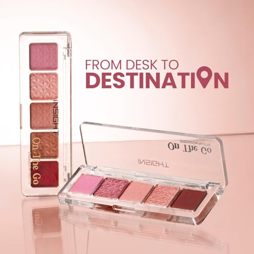 Image of INSIGHT On The Go Eyeshadow Palette - Rosaline | Highly Pigmented | Silky Smooth | Crease-Free Blending | Shimmer & Matte Shades | Travel-Friendly (10g)