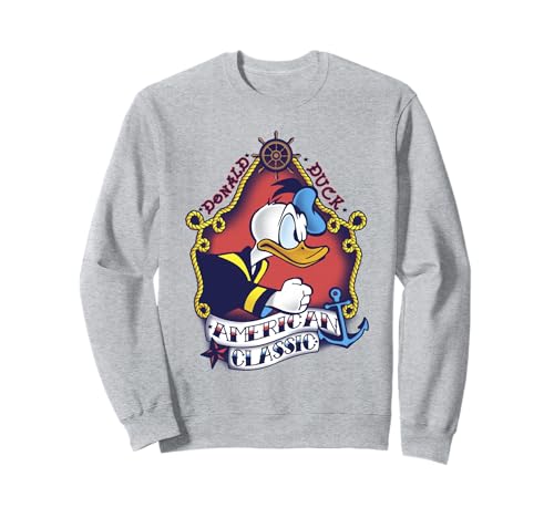 Sweat Donald Duck American Classic : vêtement Disney vintage col rond