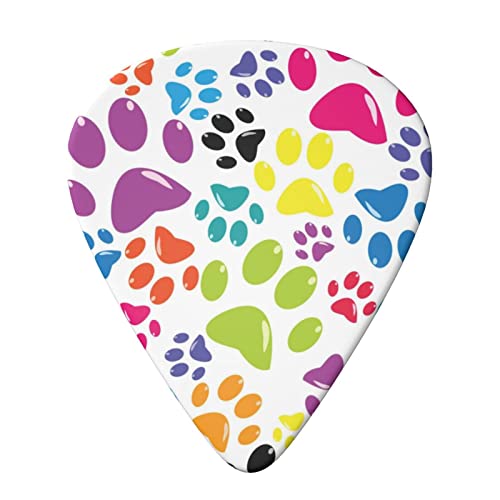 FUCVNPZ Lot de 6 médiators colorés en celluloïd pour guitare acoustique, électrique, basse ou ukulélé Motif pattes de… - Les Beatles, Paul McCartney, John Lennon, RIngo Starr, George Harrison FUCVNPZ Lot de 6 médiators colorés en celluloïd pour guitare acoustique, électrique, basse ou ukulélé Motif pattes de… – Image 4