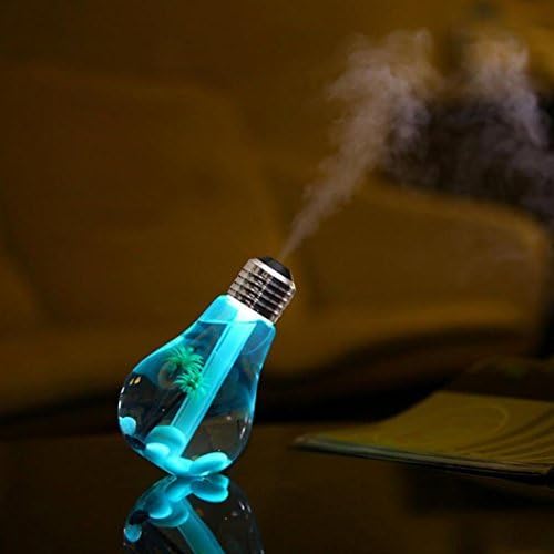 Highpot Lamp Shape Decorative Lights USB Air 7 Colour Diffuser Beatles Humidifier Purifier Atomizer Home Decor (Silver)