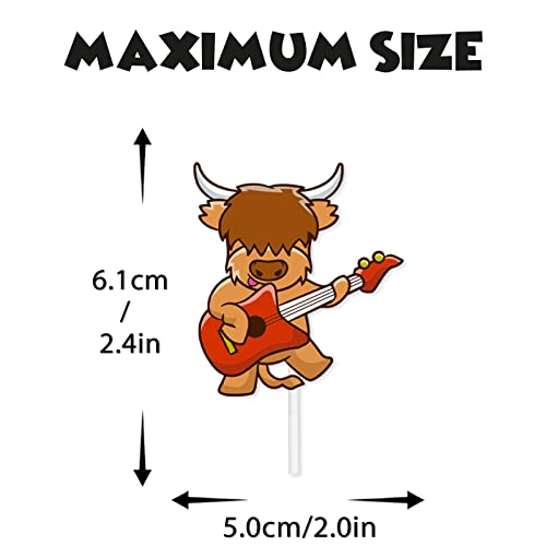 18Pcs Brown Glitter Cute Cow Dessert Cupcake Topper Cheer To Country Western Bull Riding Bull Rider Competition Theme Decor Supplies Baby Shower Boys Girls Birthday Party Decorations #TOP3