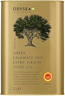 Odysea Greek PDO Kalamata Extra Virgin Olive Oil Tin, 3 Litre
