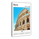 NEOHI E Roma, Italia, Europa, famoso póster de paisaje de viaje, estética, lienzo, decoración de pared, pósteres, hogar, bar, restaurante, garaje, cafetería, logotipo, regalo, 50 x 75 cm