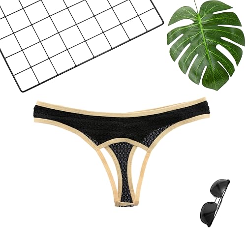 Men's Soft Sexy Open Front Ring Underwear,Transparent Thongs see through Underwear Sexy Lace Jockstrap Bikini Trunks2