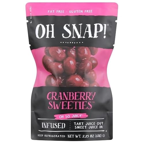 Oh Snap! Pickling Co. Berrylicious Cranberry Sweeties, Kosher, Fat Free, Gluten Free, 2.25 Ounce (Pack of 12)