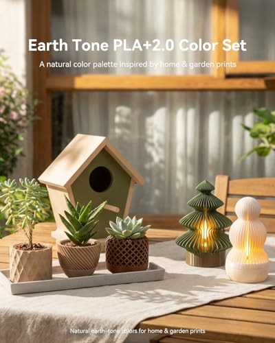 Image of SUNLU PLA+2.0 Filament 1.75mm, 4KG,Upgraded Tougher & Stronger PLA Plus for 3D Printers, Smooth & Neatly Wound, ±0.02mm Accuracy, 1 KG Spool, 4 Packs, Bone White+Olive Green+Chocolate Brown+Oak Brown