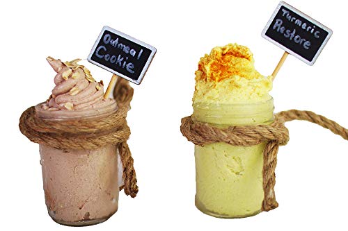 Whipped Turmeric & Sugar Body Buffer | 100% Organic | Whipped Sugar Scrub | 8 Ounce Exfoliating Sugar Scrub | Lemongrass & Mango Scented Body Scrub | Foaming Bath Butter Scrub | Habbie Beauty Supplies #TOP5